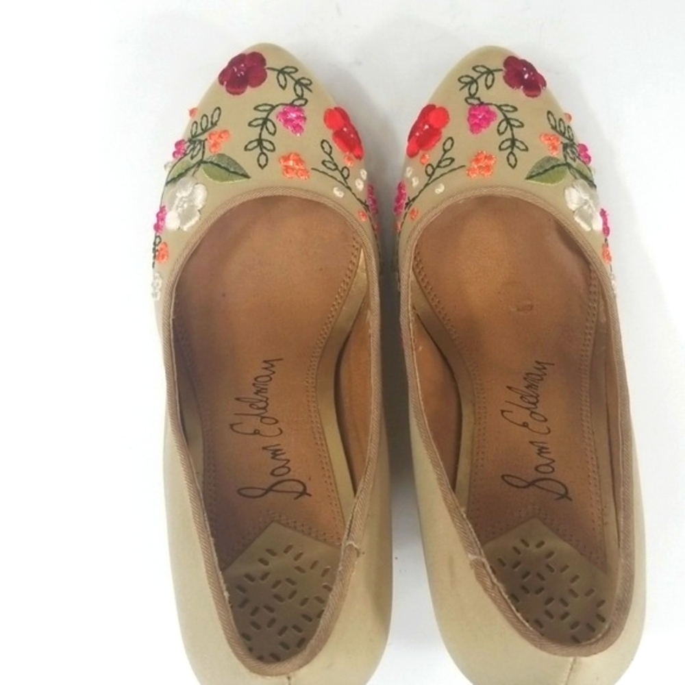 πΌSam Edelman Embroidered Wedges - Picture 7 of 8